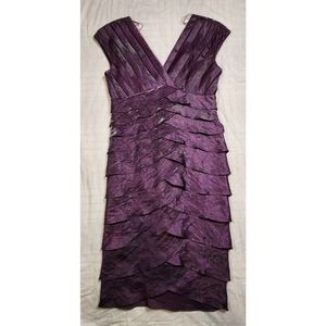 Adrianna Papell Purple Midi Dress